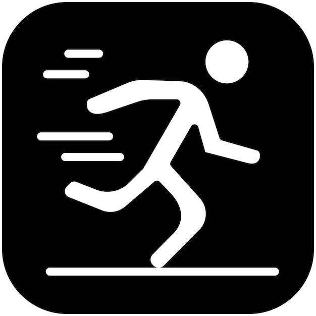 Ilustración de icono vectorial en ejecución del conjunto de iconos de estilos de vida