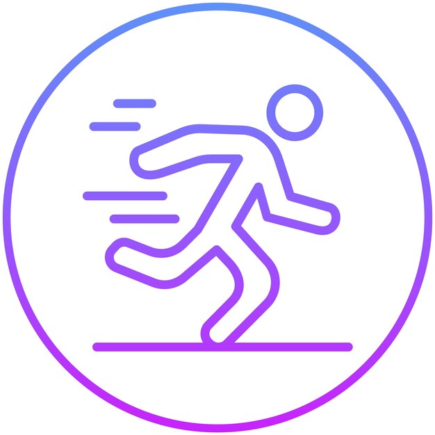 Ilustración de icono vectorial en ejecución del conjunto de iconos de estilos de vida