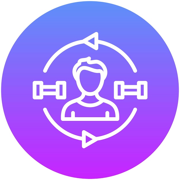 Ilustración del icono vectorial de ejercicios del conjunto de iconos de estilos de vida
