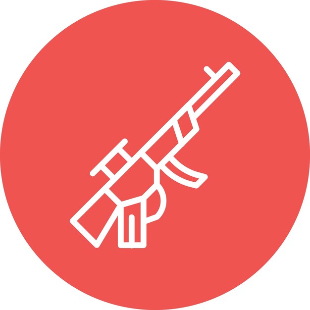 Ilustración del icono vectorial del ejército del icono militar