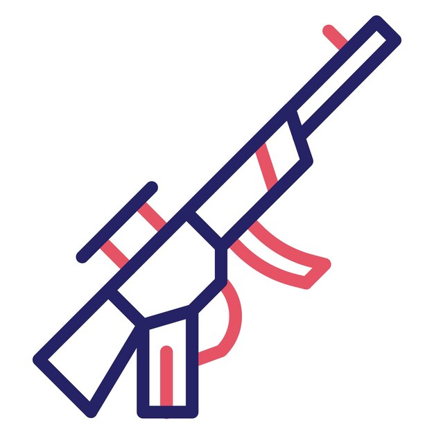 Ilustración del icono vectorial del ejército del icono militar