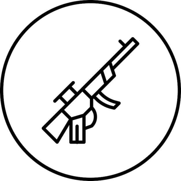 Ilustración del icono vectorial del ejército del icono militar