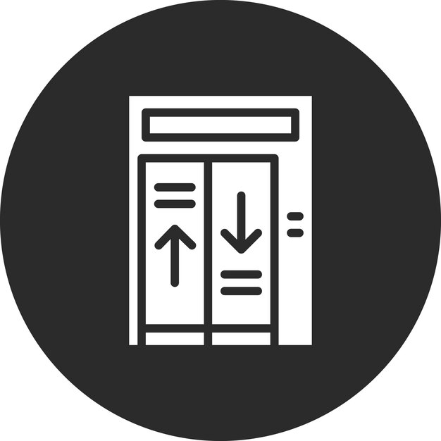 Ilustración del icono vectorial de Elrvator del conjunto de iconos de Servicios Hoteleros