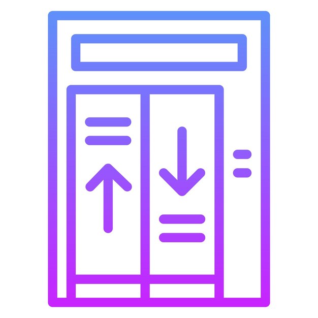 Ilustración del icono vectorial de Elrvator del conjunto de iconos de Servicios Hoteleros