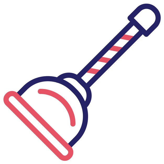 Ilustración del icono vectorial del émbolo del conjunto de iconos de limpieza de la casa