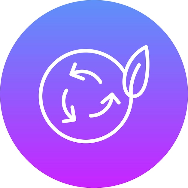 Ilustración del icono vectorial de emisiones cero del conjunto de iconos de energía sostenible