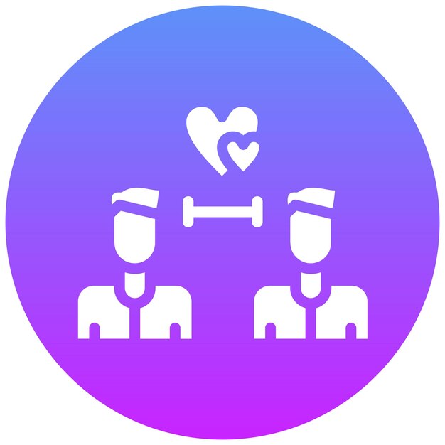 Ilustración del icono vectorial de empatía del conjunto de iconos de amistad