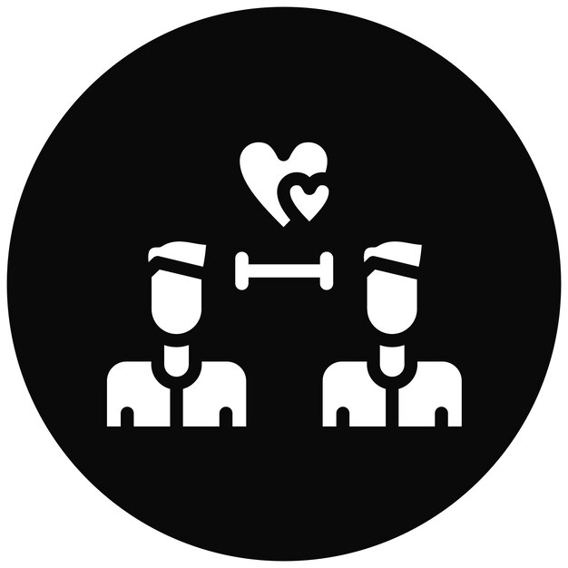 Ilustración del icono vectorial de empatía del conjunto de iconos de amistad