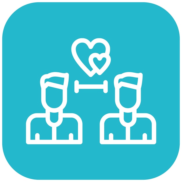 Ilustración del icono vectorial de empatía del conjunto de iconos de amistad