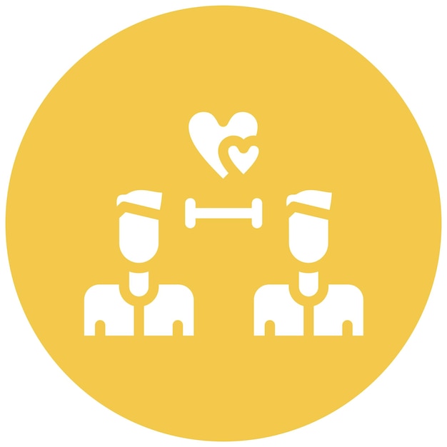 Ilustración del icono vectorial de empatía del conjunto de iconos de amistad