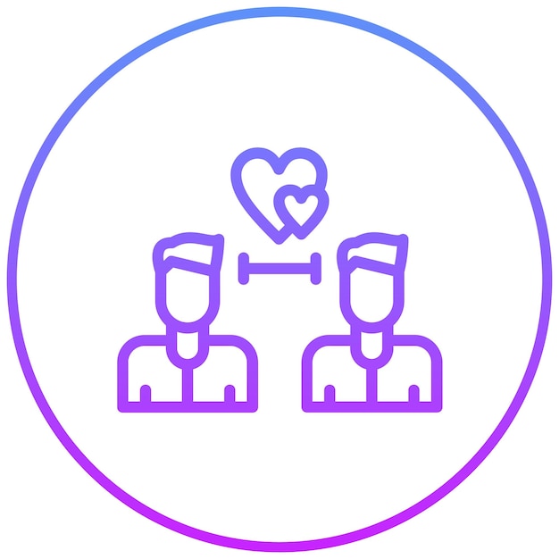 Ilustración del icono vectorial de empatía del conjunto de iconos de amistad