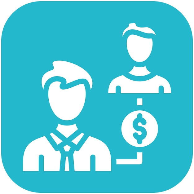 Ilustración del icono vectorial del empleador del conjunto de iconos de Gig Economy