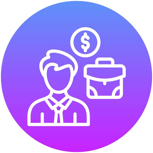 Ilustración del icono vectorial de emprendimiento del conjunto de iconos de Gig Economy