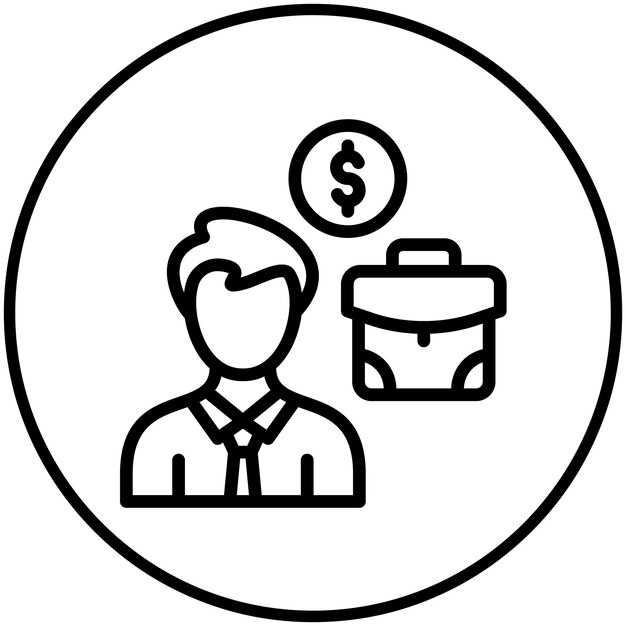 Ilustración del icono vectorial de emprendimiento del conjunto de iconos de Gig Economy