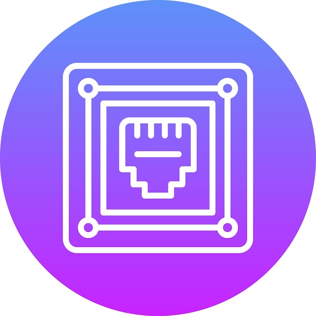 Ilustración del icono vectorial del enchufe telefónico del conjunto de iconos de herramientas de electricista