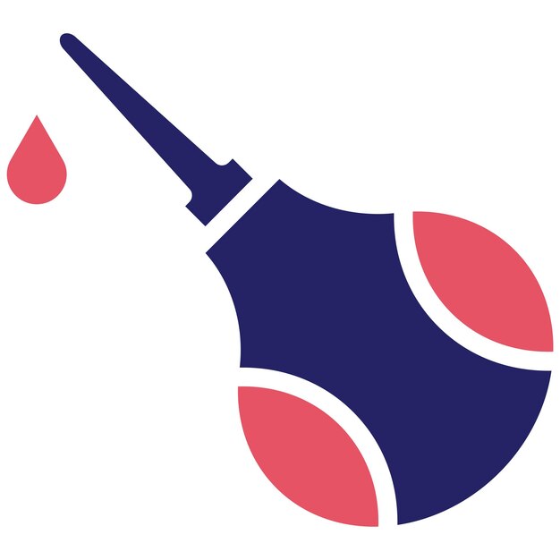 Ilustración del icono vectorial del enema del conjunto de iconos de medicina