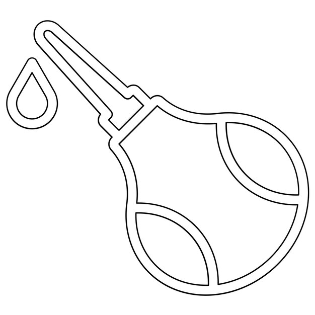 Ilustración del icono vectorial del enema del conjunto de iconos de medicina