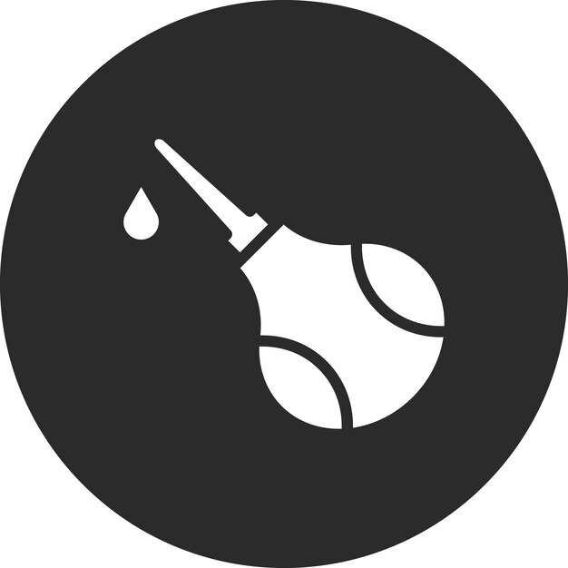 Ilustración del icono vectorial del enema del conjunto de iconos de medicina