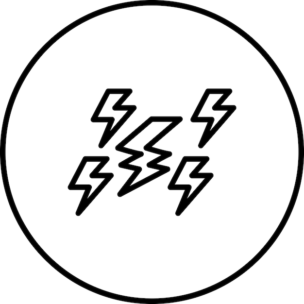 Ilustración del icono vectorial de energía del conjunto de iconos de ecología