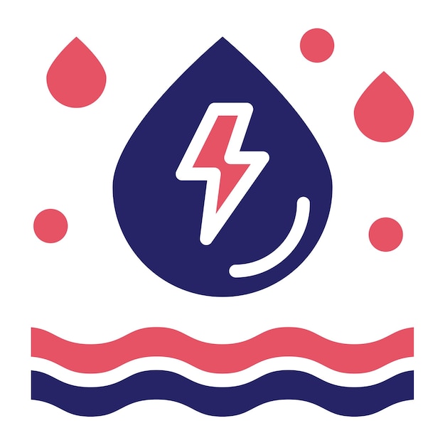 Ilustración del icono vectorial de energía del conjunto de iconos de energía renovable