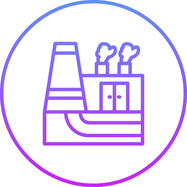 Ilustración del icono vectorial de energía geotérmica del conjunto de iconos de energía sostenible