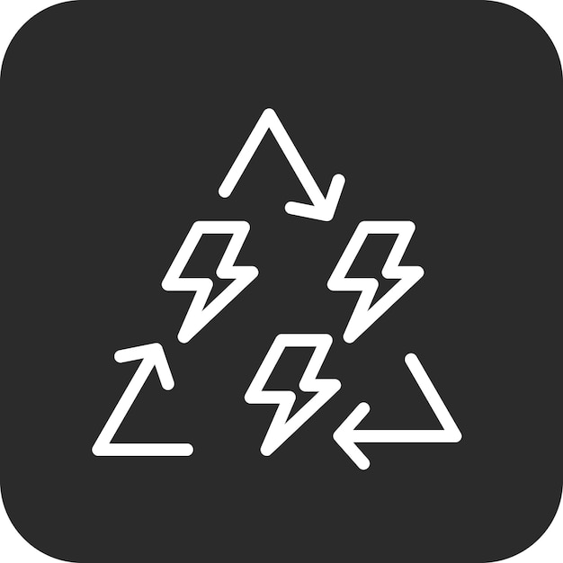 Ilustración del icono vectorial de energía renovable del conjunto de iconos de ecología