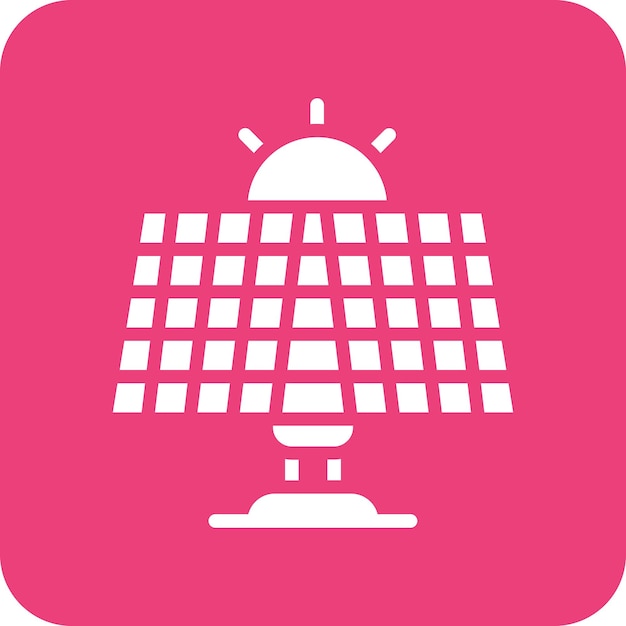 Ilustración del icono vectorial de energía solar del conjunto de iconos de Smart City