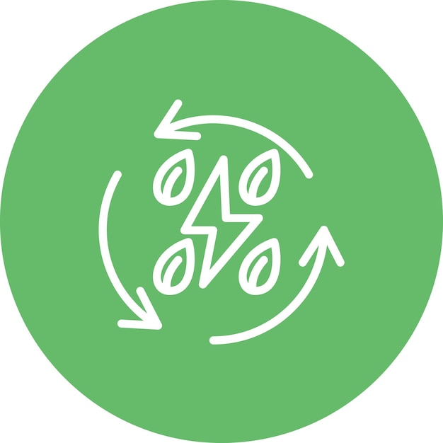 Ilustración del icono vectorial de energía sostenible del conjunto de iconos de energía sostenible