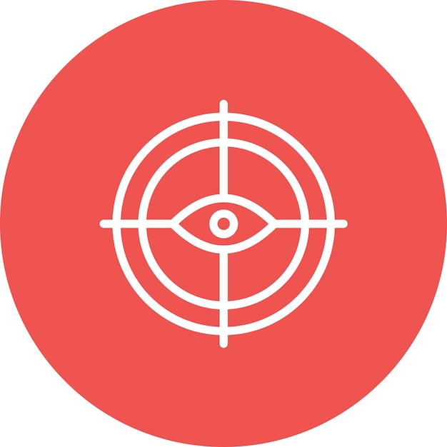Ilustración del icono vectorial de enfoque del conjunto de iconos de habilidades para la vida