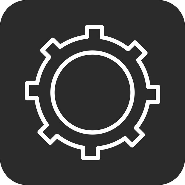 Ilustración del icono vectorial de engranajes del conjunto de iconos de ingeniería
