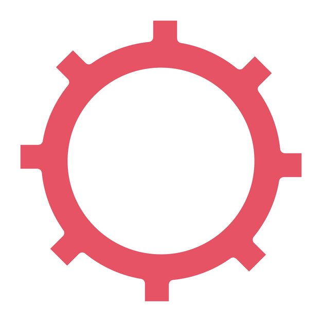 Ilustración del icono vectorial de engranajes del conjunto de iconos de ingeniería