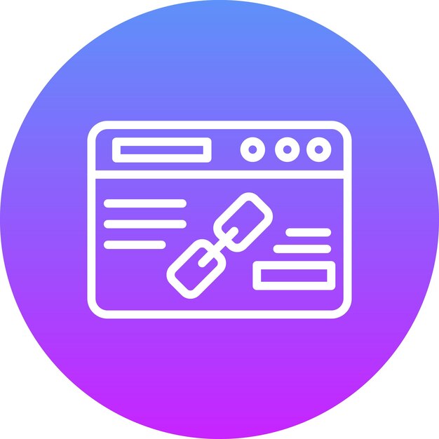 Ilustración del icono vectorial de enlace del conjunto de iconos SEO y SEM