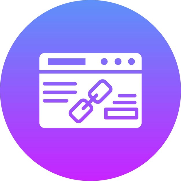 Ilustración del icono vectorial de enlace del conjunto de iconos SEO y SEM