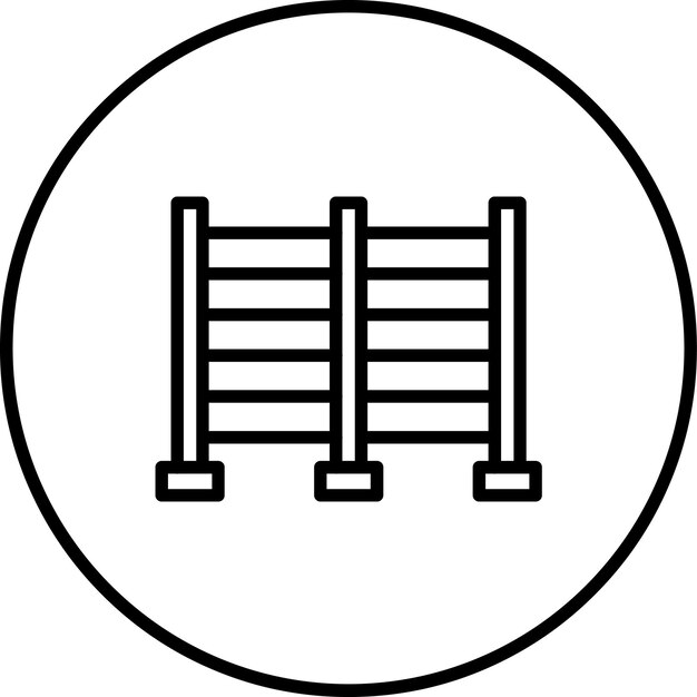 Ilustración del icono vectorial del enrejado del conjunto de iconos del gimnasio