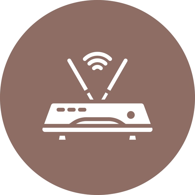 Ilustración del icono vectorial del enrutador del conjunto de iconos de dispositivos electrónicos