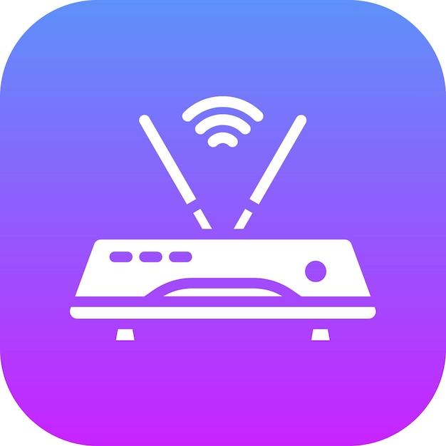 Ilustración del icono vectorial del enrutador del conjunto de iconos de dispositivos electrónicos