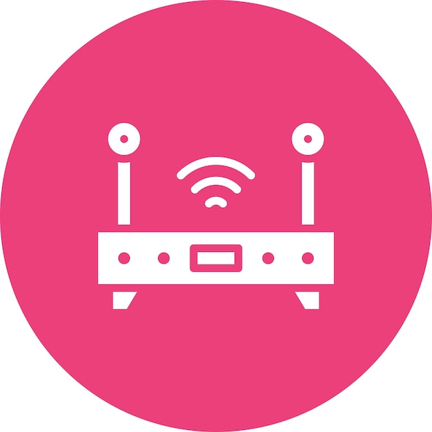 Vector ilustración del icono vectorial del enrutador wi-fi del conjunto de iconos de la ciudad inteligente