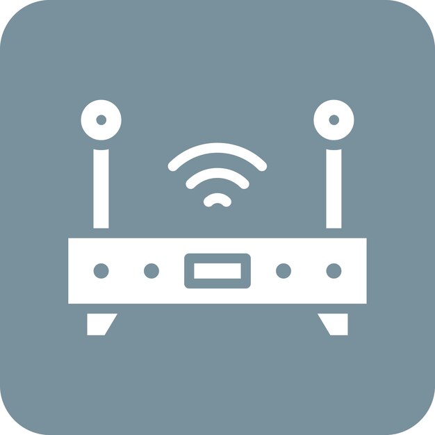 Ilustración del icono vectorial del enrutador Wi-Fi del conjunto de iconos de la ciudad inteligente