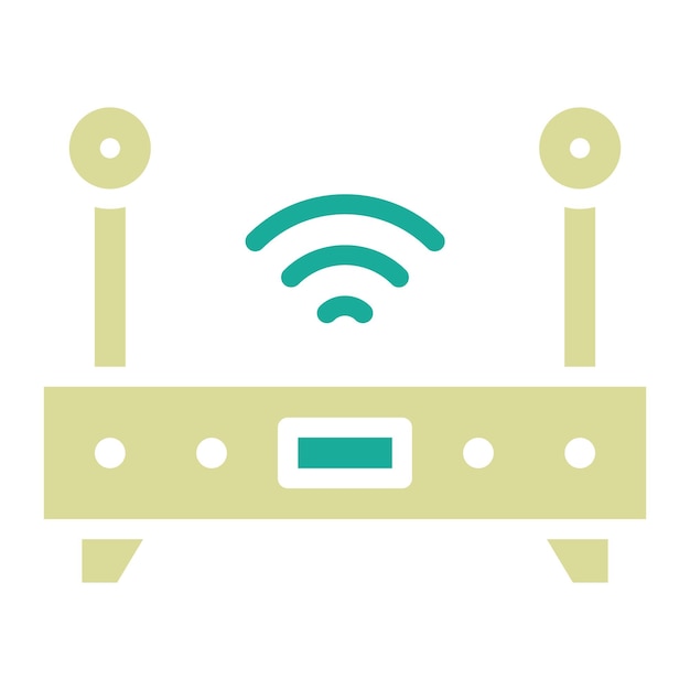 Ilustración del icono vectorial del enrutador Wi-Fi del conjunto de iconos de la ciudad inteligente