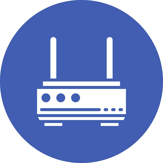 Ilustración del icono vectorial del enrutador Wi-Fi del conjunto de iconos del hogar inteligente