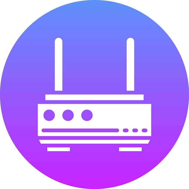 Ilustración del icono vectorial del enrutador Wi-Fi del conjunto de iconos del hogar inteligente