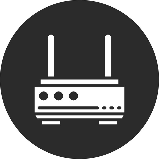 Ilustración del icono vectorial del enrutador Wi-Fi del conjunto de iconos del hogar inteligente