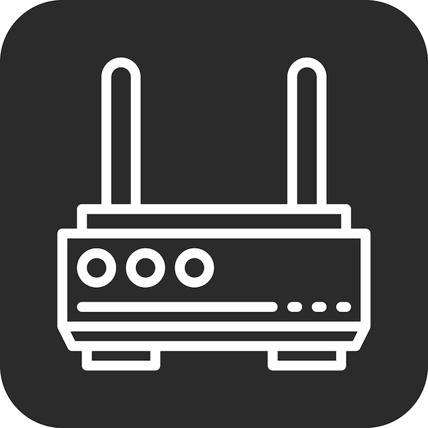 Ilustración del icono vectorial del enrutador Wi-Fi del conjunto de iconos del hogar inteligente