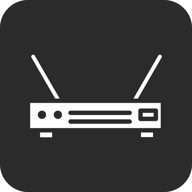 Ilustración del icono vectorial del enrutador Wi-Fi del conjunto de iconos de tecnología