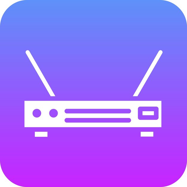 Ilustración del icono vectorial del enrutador Wi-Fi del conjunto de iconos de tecnología