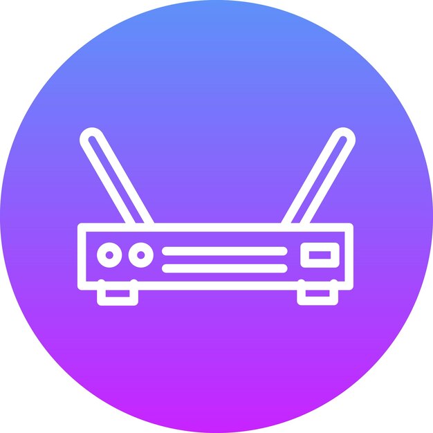 Ilustración del icono vectorial del enrutador Wi-Fi del conjunto de iconos de tecnología
