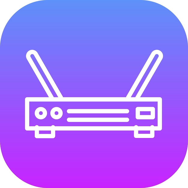 Ilustración del icono vectorial del enrutador Wi-Fi del conjunto de iconos de tecnología