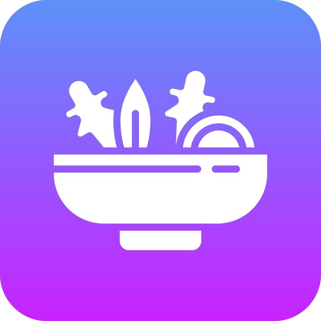 Ilustración del icono vectorial de ensalada del conjunto de iconos del restaurante