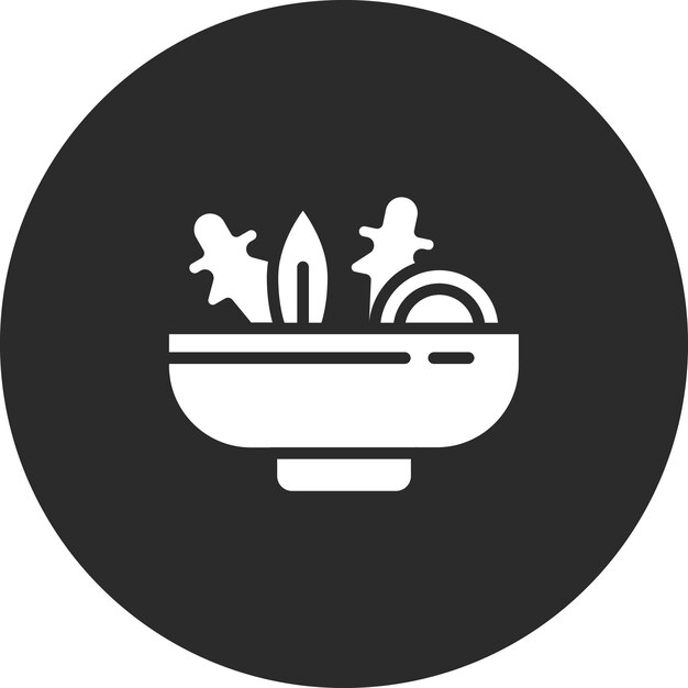 Ilustración del icono vectorial de ensalada del conjunto de iconos del restaurante