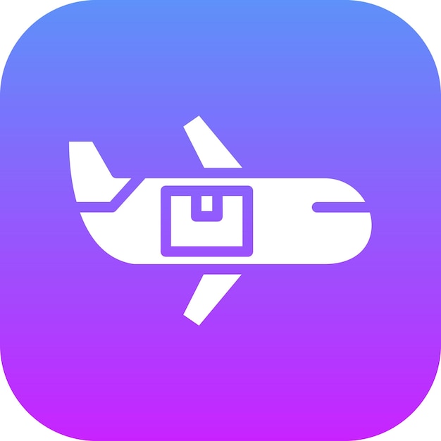 Ilustración del icono vectorial de entrega de aviones del conjunto de iconos de entrega y logística